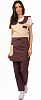 Фартук-сарафан "Монро" коричневый/бежевый (тк.ТиСи,120)